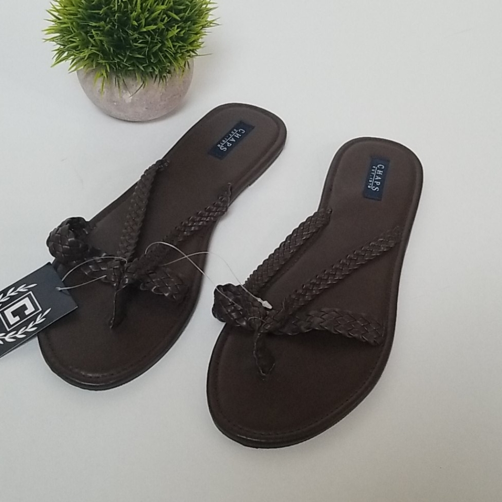 CHAPS Thong Weaved Flip Flops